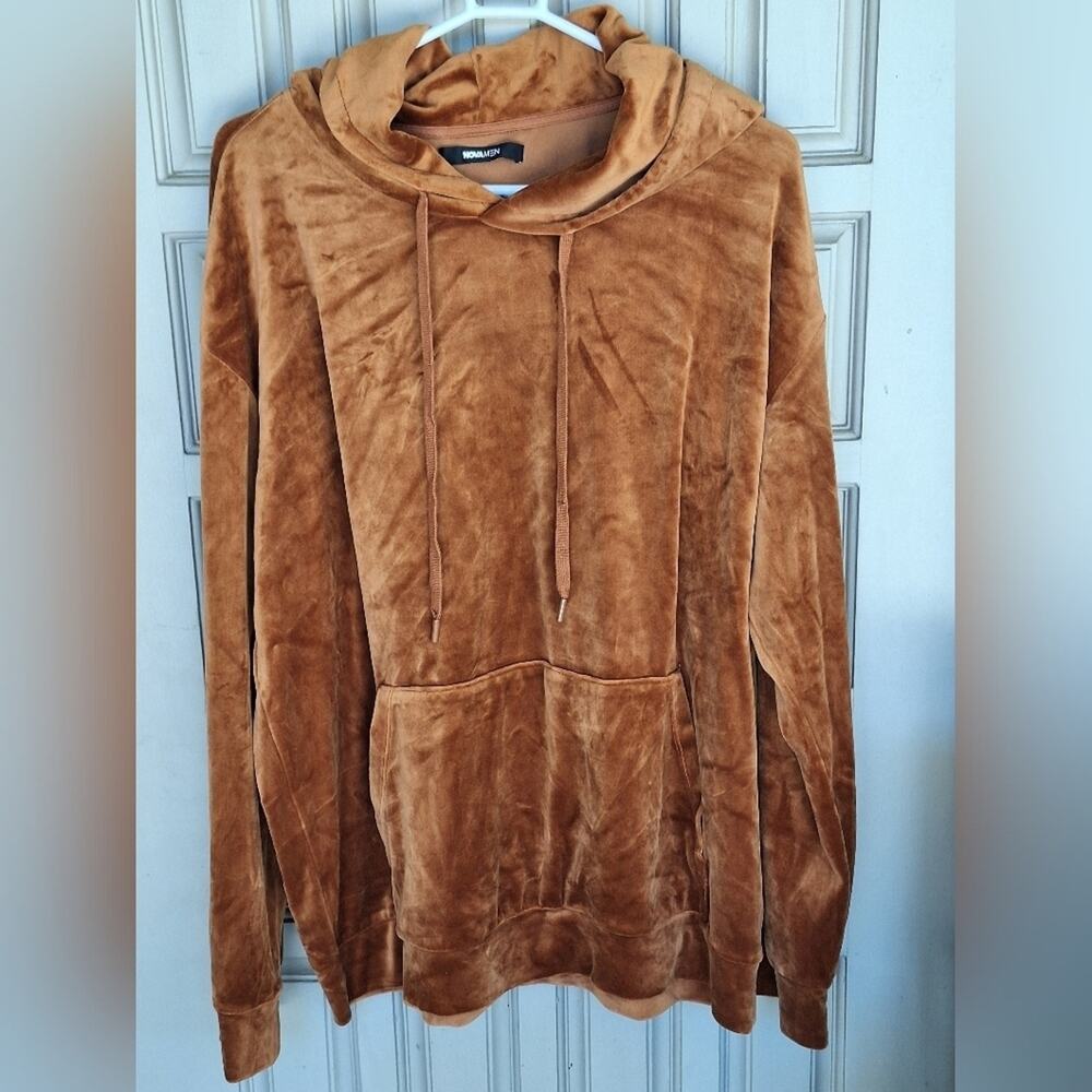 NovaMen Hoodie SzXXL Rust Long Sleeves Kangaroo Pocket Poly/Span Banded Cuff/Hem